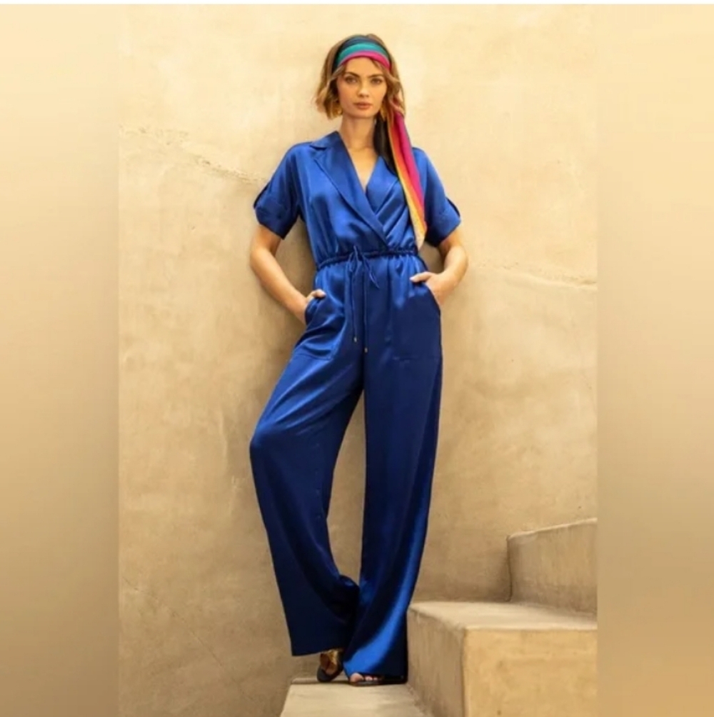 Trina Turk‎ Vibrant Blue Jumpsuit